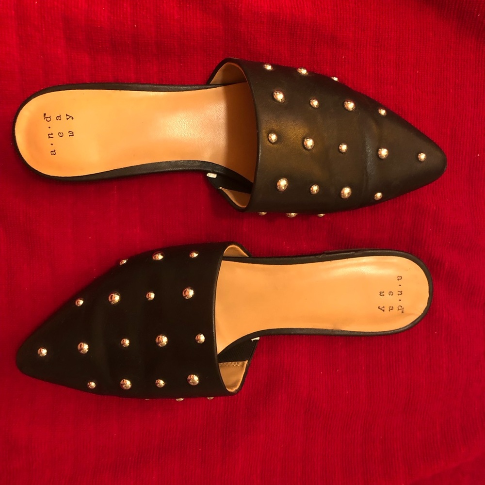 A New Day flat mules size 8.5 with studs